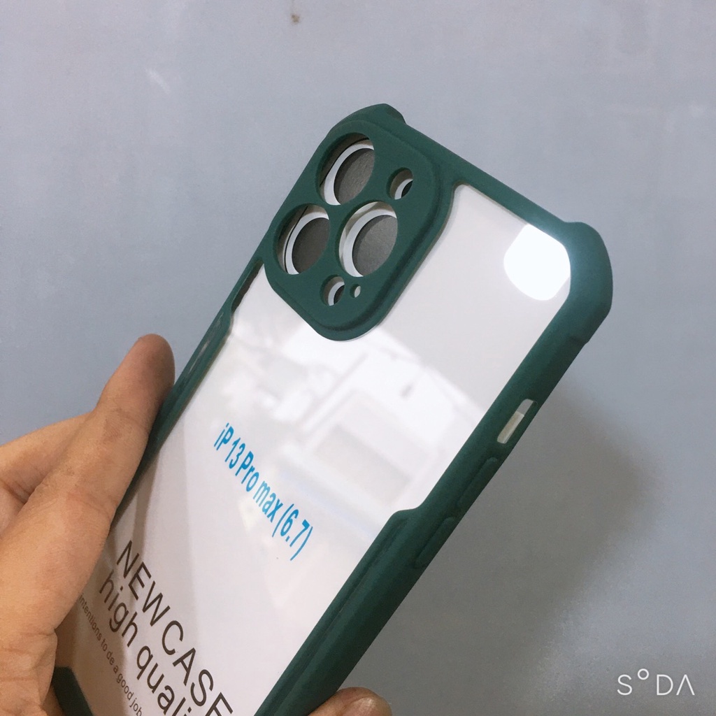 Ốp lưng viền màu lưng trong chống sốc, chống ố vàng cho iPhone 6,6s,6p,7p,8p,x,xs,xsmax,11,11promax,12,13