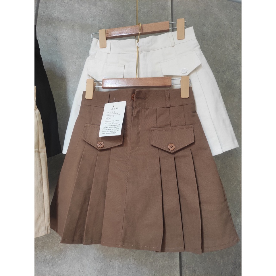 Chân Váy Kaki Xếp Ly Có BIGSIZE ⚡Chân Váy Kaki Dày Dặn Có Lớp Lót Mặc Siêu Xinh