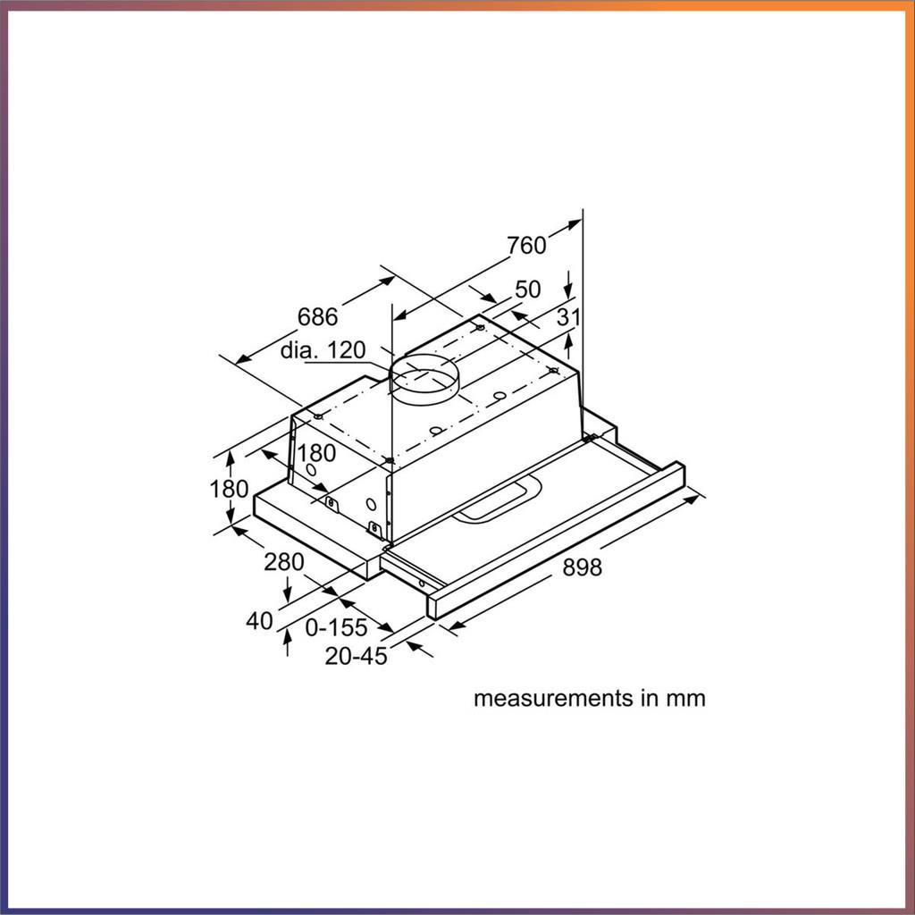 Máy hút Mùi Bosch HMH.DHI923GSG TGB nhập khẩu nguyên chiếc ( Bảo Hành 3 Năm )