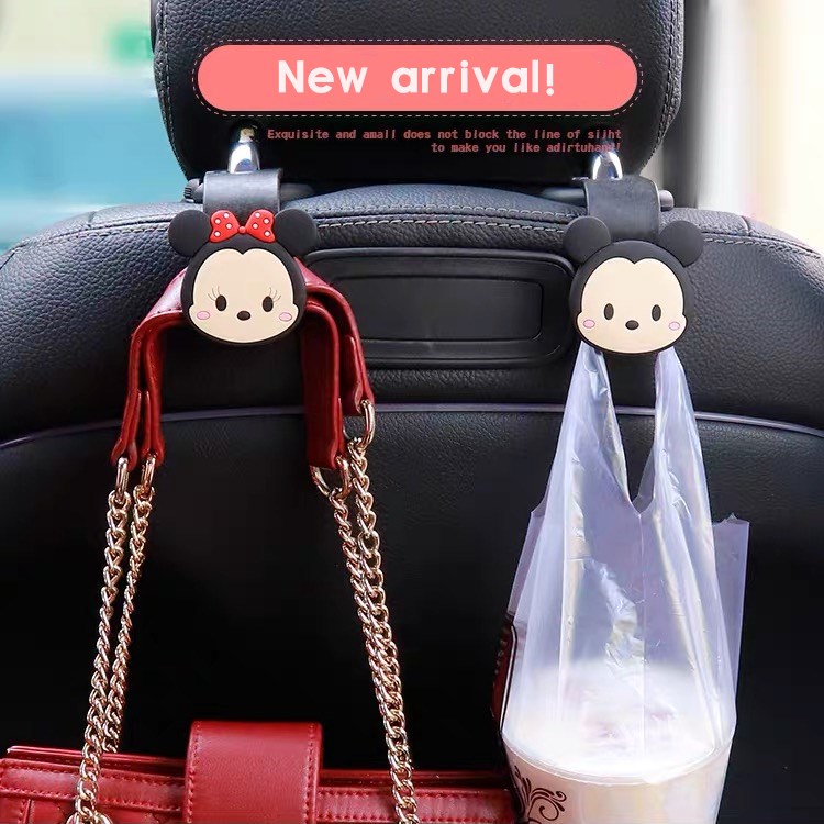 2 Móc treo đồ sau ghế ô tô kiểu dáng dễ thương tùy chọn