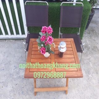 Bàn xếp gỗ tràm,bàn cafe vỉa hè