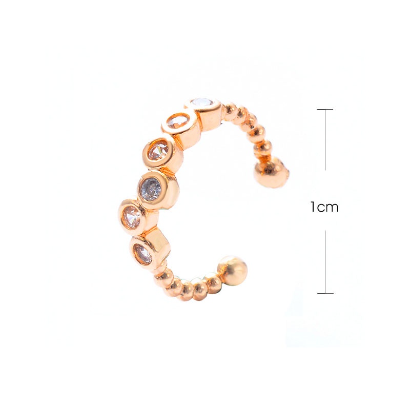 Bông tai chữ U đính đá thời trang