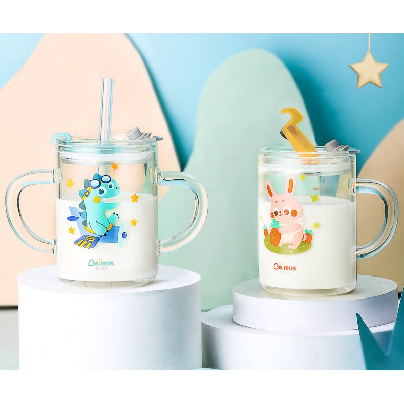 CỐC SỮA TRẺ EM 2 TAY CẦM XUẤT HÀN QUỐC