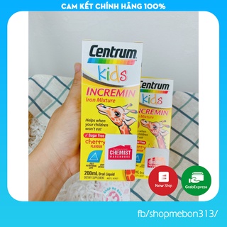 [Có Tem Chemist] Siro Cho Trẻ Biếng Ăn Centrum Kids Incremin Iron Mixture 200ml (luôn cập nhật date mới) -  Xuất xứ Úc C