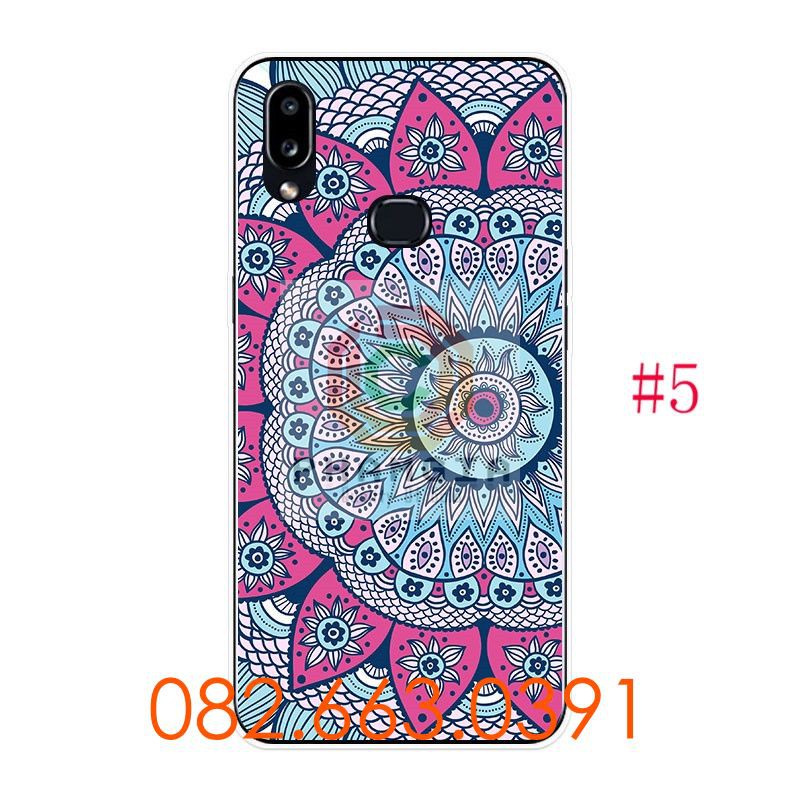 Ốp lưng Samsung A10s dẻo in hình bông hoa thổ cẩm