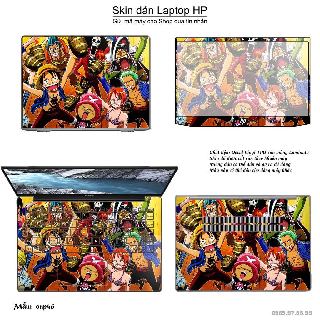 Skin dán Laptop HP in hình One Piece _nhiều mẫu 25 (inbox mã máy cho Shop)