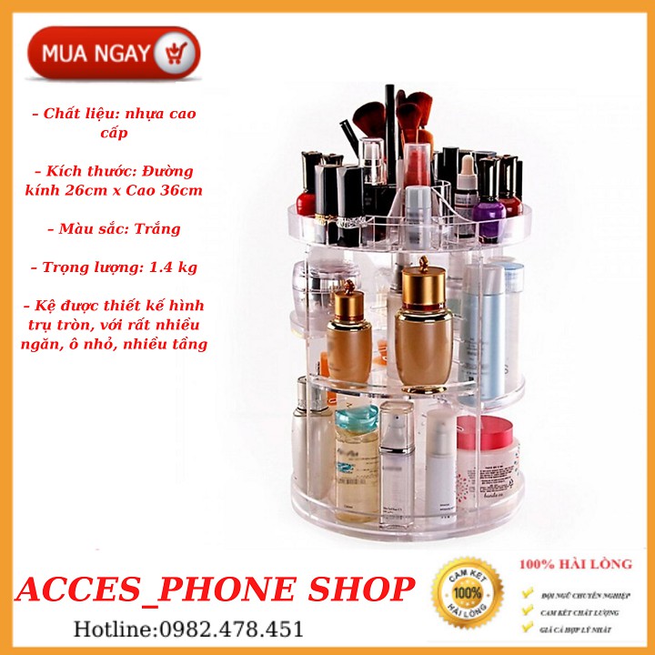 [Không đẹp trả lại hàng] Kệ Đựng Mỹ Phẩm Xoay Tròn 360 Độ Tiện Dụng