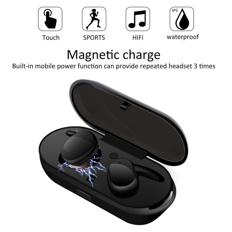 Tai Nghe Nhét Tai Không Dây bluetooth 5.0 9D Âm Thanh HiFi Cảm Ứng Thông Minh