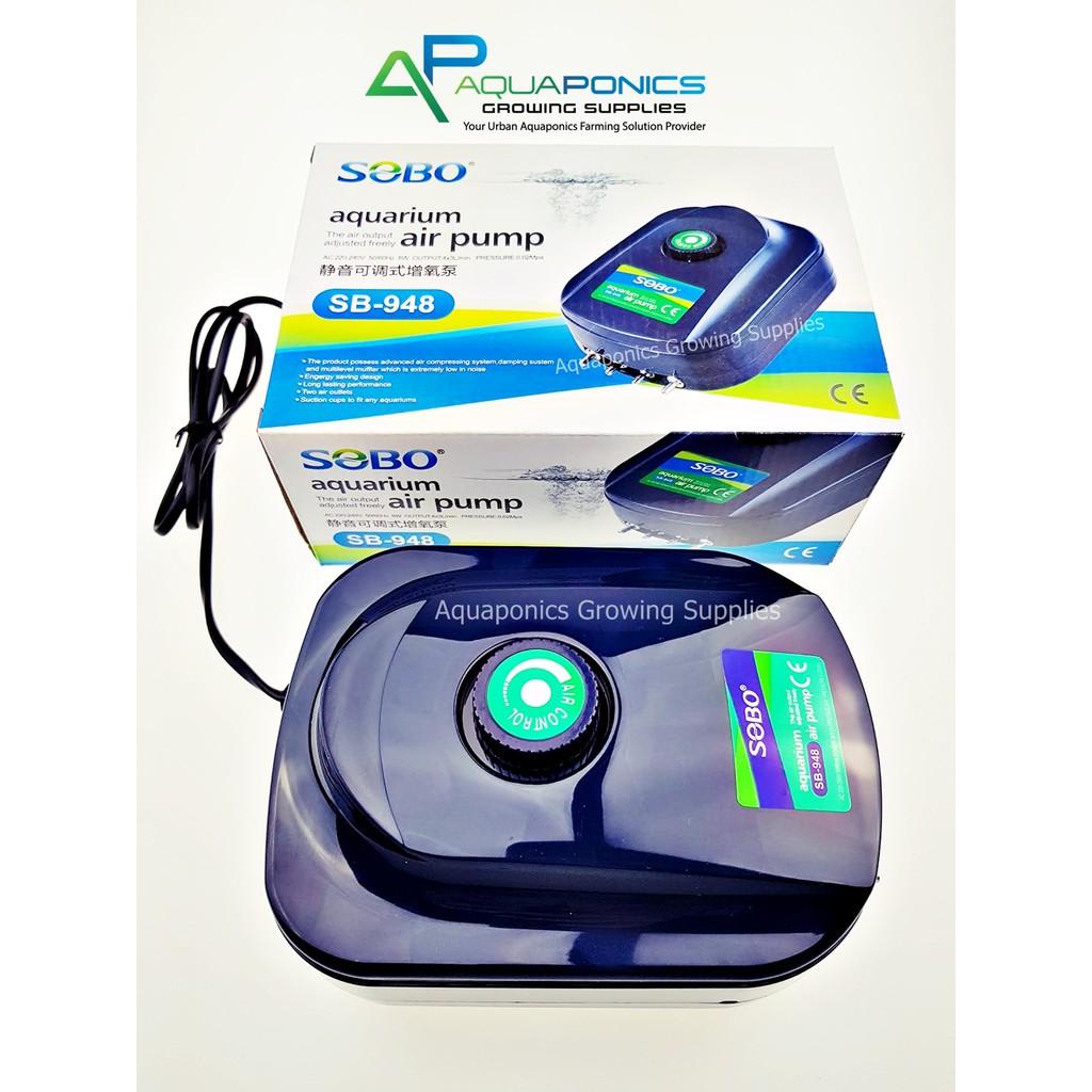 Máy bơm oxy hồ cá 4 vòi SOBO SB-948 siêu êm 8W