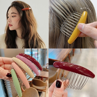 Lược kẹp tóc mái bằng acrylic chống trượt thời trang cho nữ