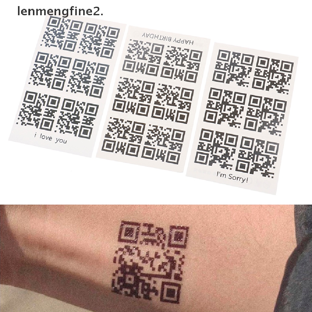 Creative Wrist Body Love QR Code Fake Tattoo Waterproof Temporary Tattoo Sticker