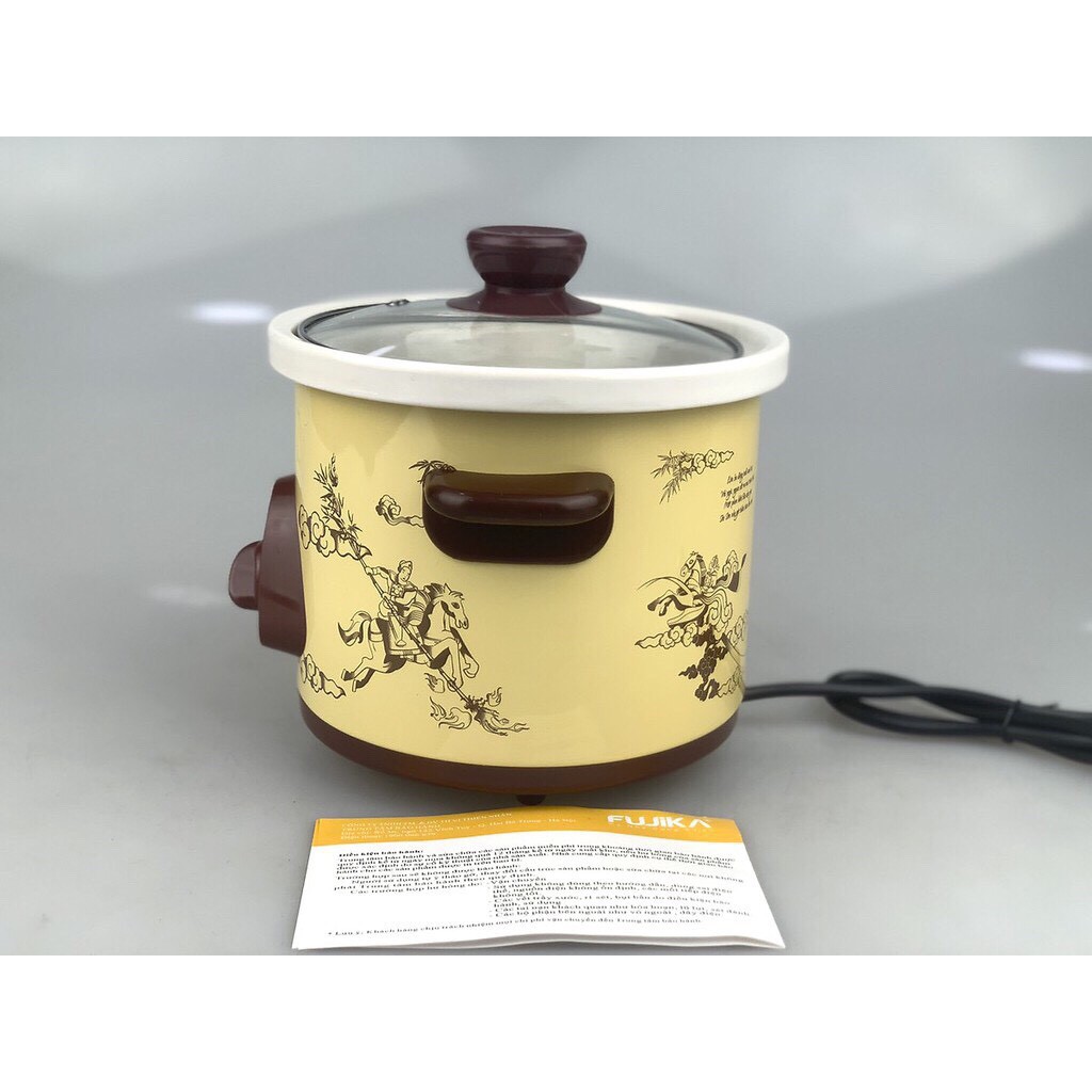 Nồi nấu chậm Fujika FJ-KC15 dùng để hầm cháo em bé, chưng yến, kho cá giữ được hương vị của thức ăn - KILA