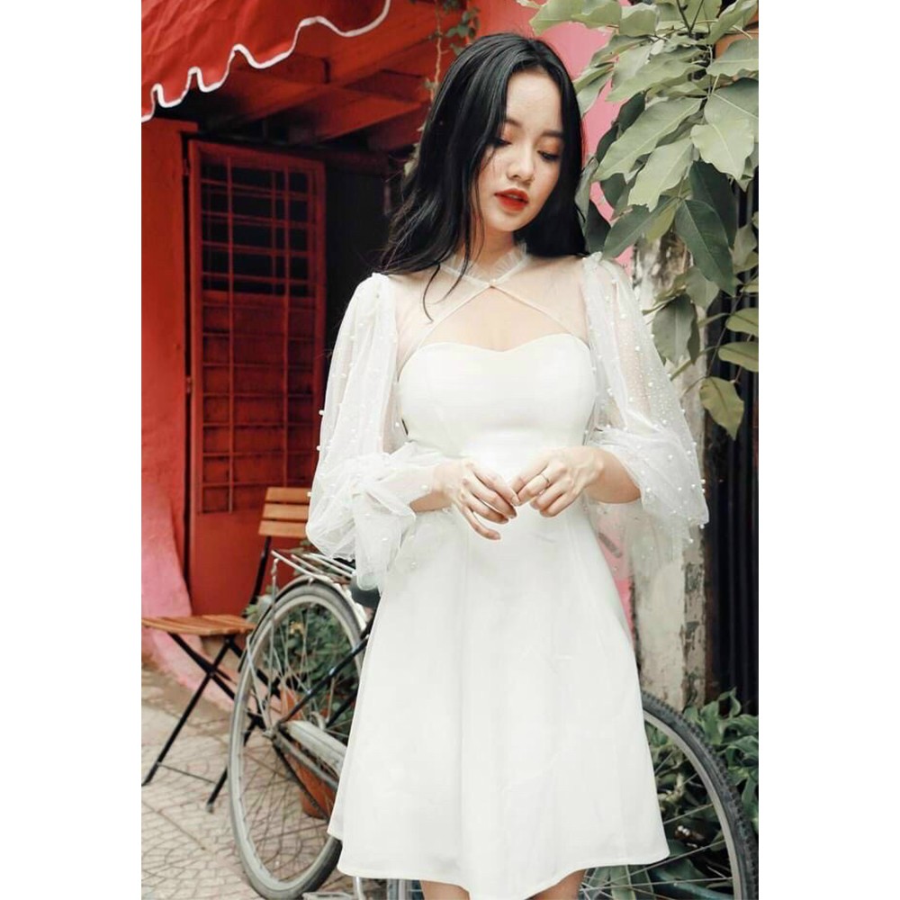 BONUCCI Đầm kiểu cực xinh ( đen, trắng ) cho nàng  thời trang nữ dạo phố dự tiệc | BigBuy360 - bigbuy360.vn