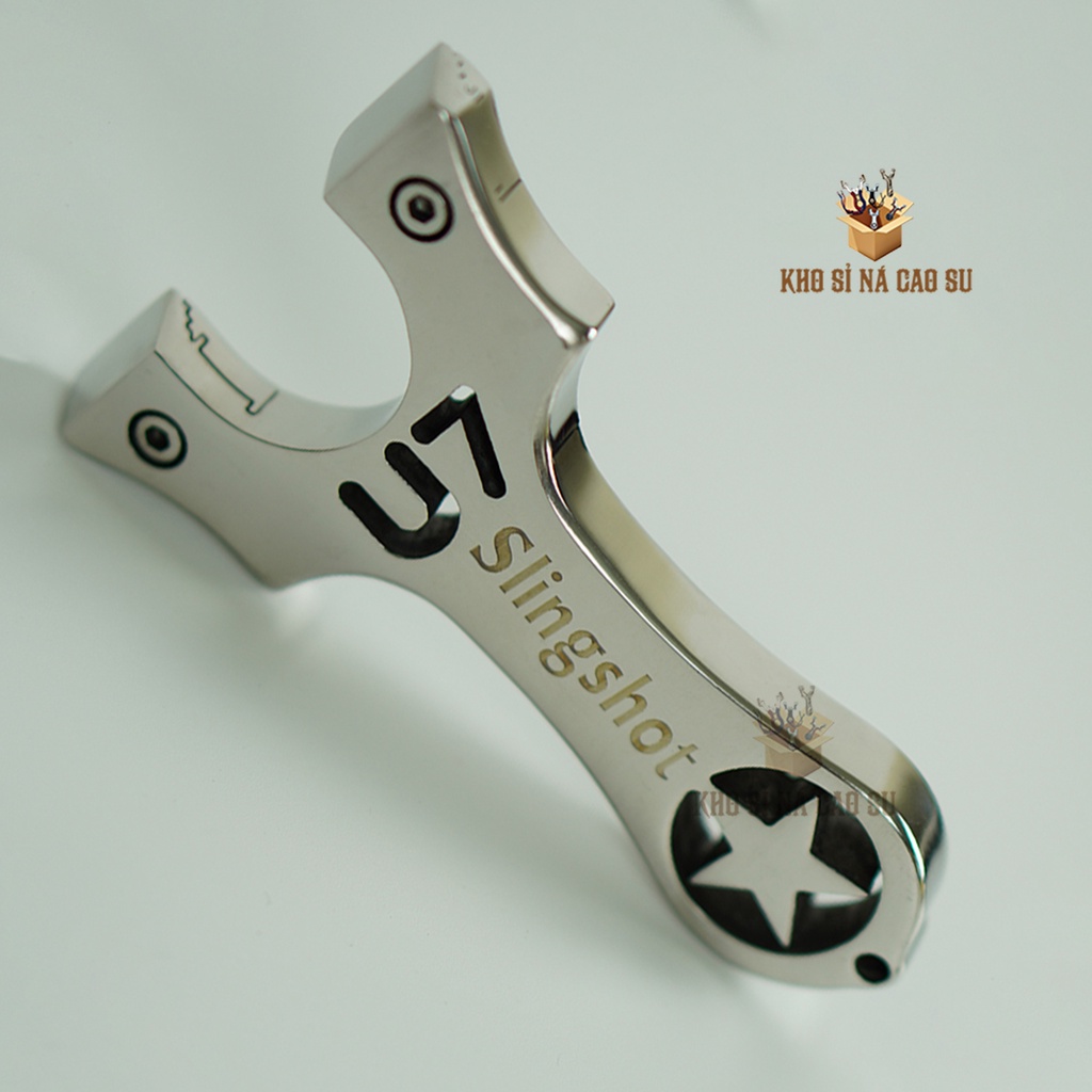 [SIÊU XỊN] Ná Cao Su U7 Ngôi Sao Inox 304 Chống Gỉ, Sáng Bóng, Cầm Chơi Rất Chắc Tay, Đàm Tay Cho Lực Tốt