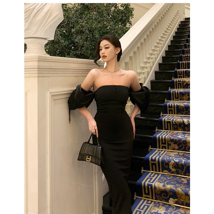 Đầm Ôm Dáng Tay Phồng Phong Cách Pháp Gợi Cảm Hàng Mới