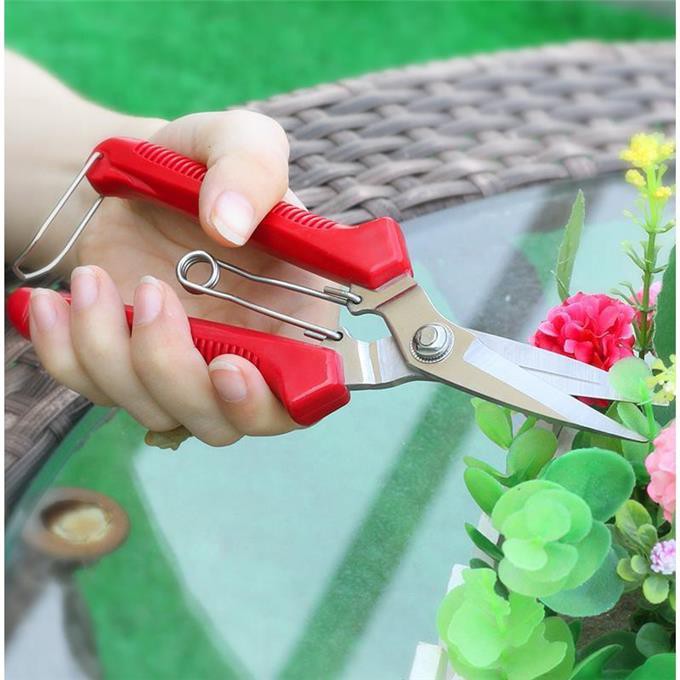 Kéo tỉa cành trái, tỉa chi dăm 19,5cm màu đỏ