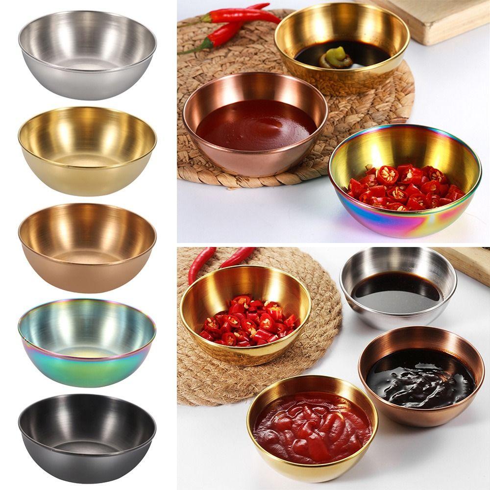 GOGOUP Set 2 Đĩa Tròn Đựng Gia Vị / Sushi / Giấm Tiện Dụng