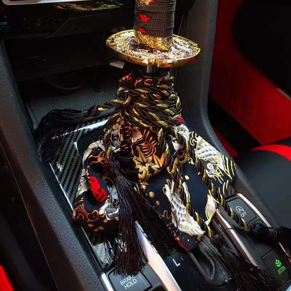 Vỏ Bọc Cần Số Xe Hơi Bằng Vải Bạt Họa Tiết JDM Thông Dụng Chống Bụi