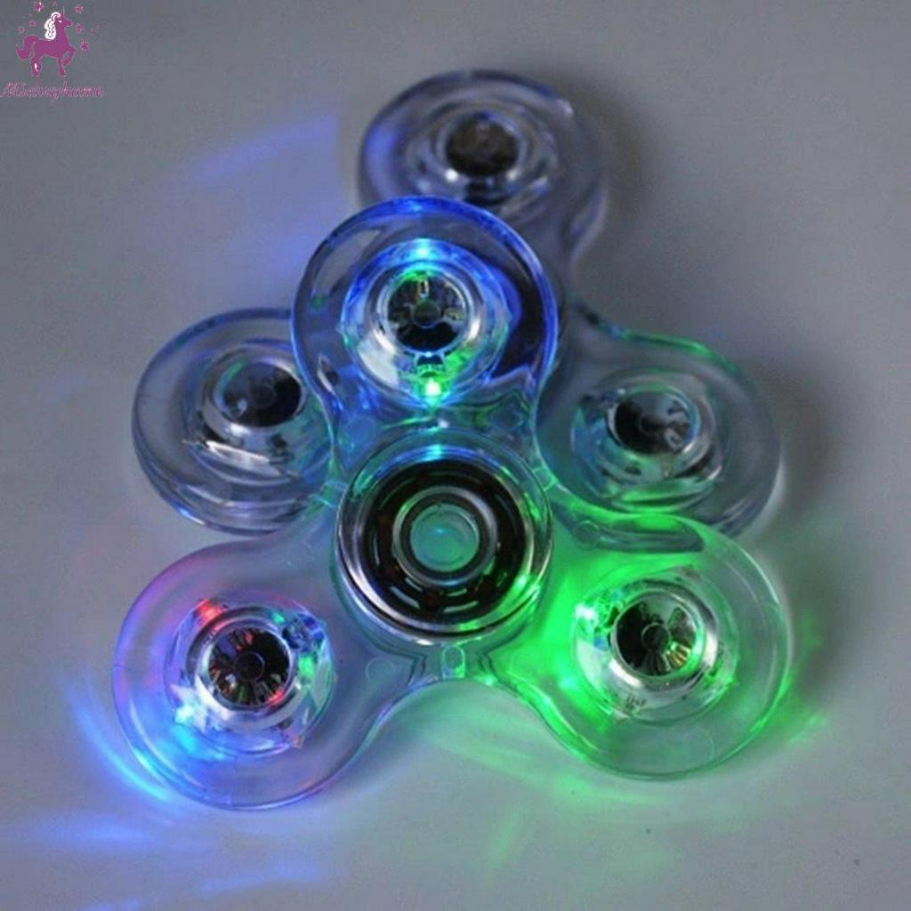 Con quay Fidget tích hợp đèn LED giải tỏa căng thẳng Con quay đèn LED nhiều màu dùng làm đồ chơi giúp giải tỏa căng thẳng