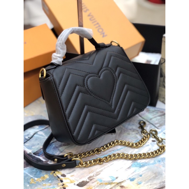 Túi marmont quai da mini size 20cm màu đen