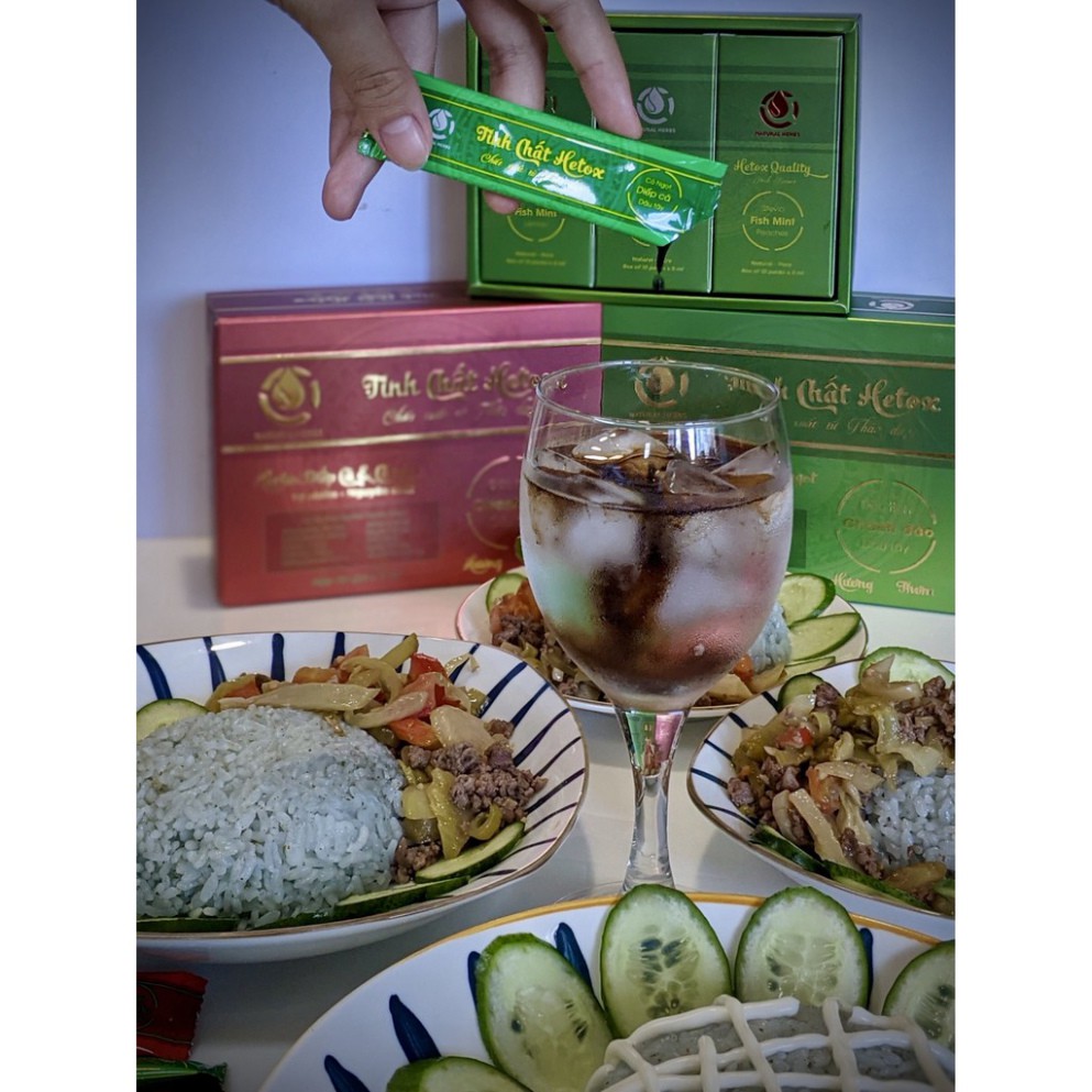 [Không đường] Tinh chất Diếp cá HETOX Mix Dâu tây, Cỏ ngọt - 100% Diếp cá nguyên chất ...