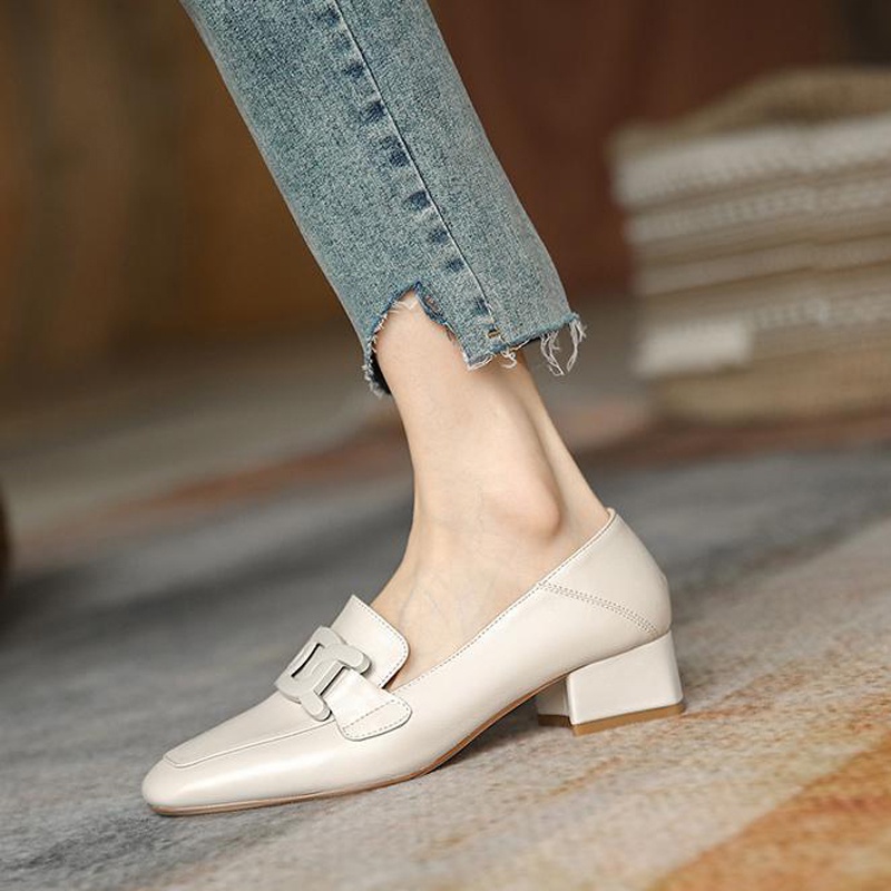 Giày lười IELGY đế dày kiểu Anh cho nữ