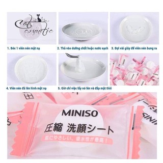 Mặt nạ dạng viên nén miniso nhật bản
