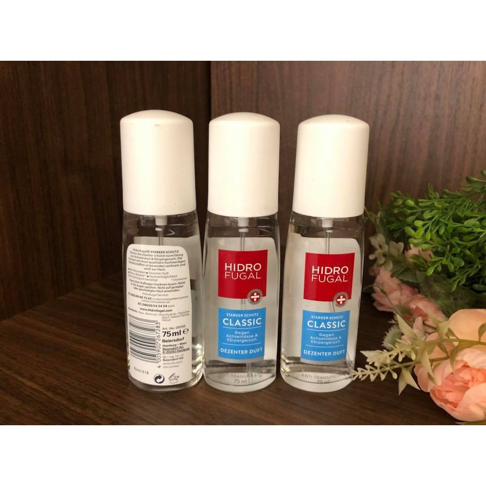 Xịt khử mùi Hidro Fugal không màu không mùi dùng cho cả nam và nữ 75ml {Germany Authentic}