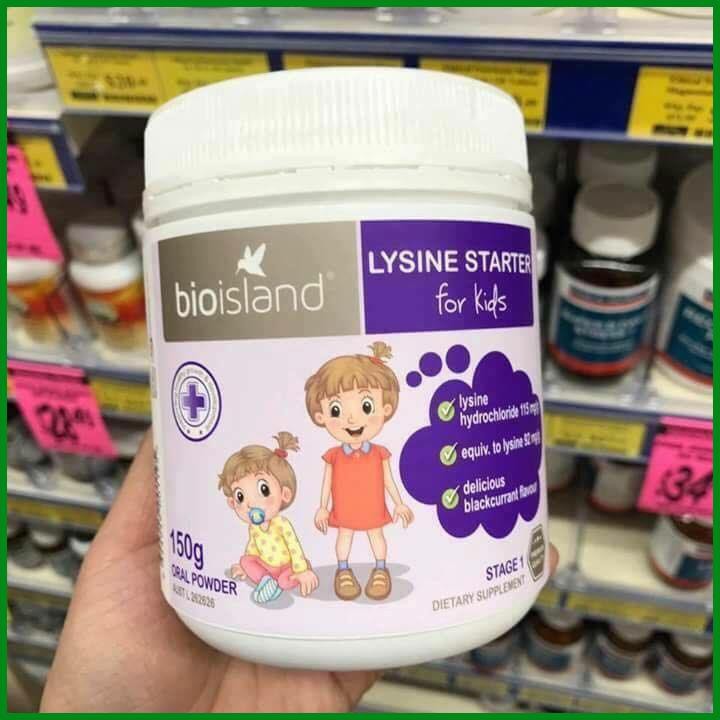 [HÀNG CHÍNH HÃNG] Bio Island Lysine Dạng Bột - Lyzine tăng chiều cao cho bé (từ 6m đến dưới 6 tuổi)