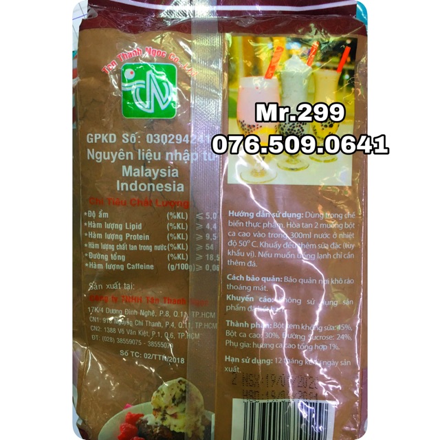 Bột ca cao [ngọt,đắng] Tân Thanh Ngọc gói 500 gram