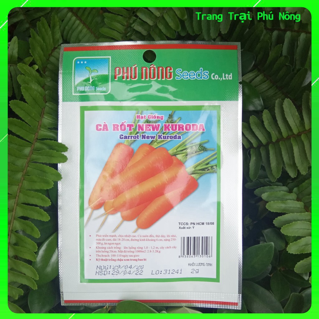 Hạt giống Cà rốt New Kuroda Phú Nông - Gói 2g - Carrot New Kuroda