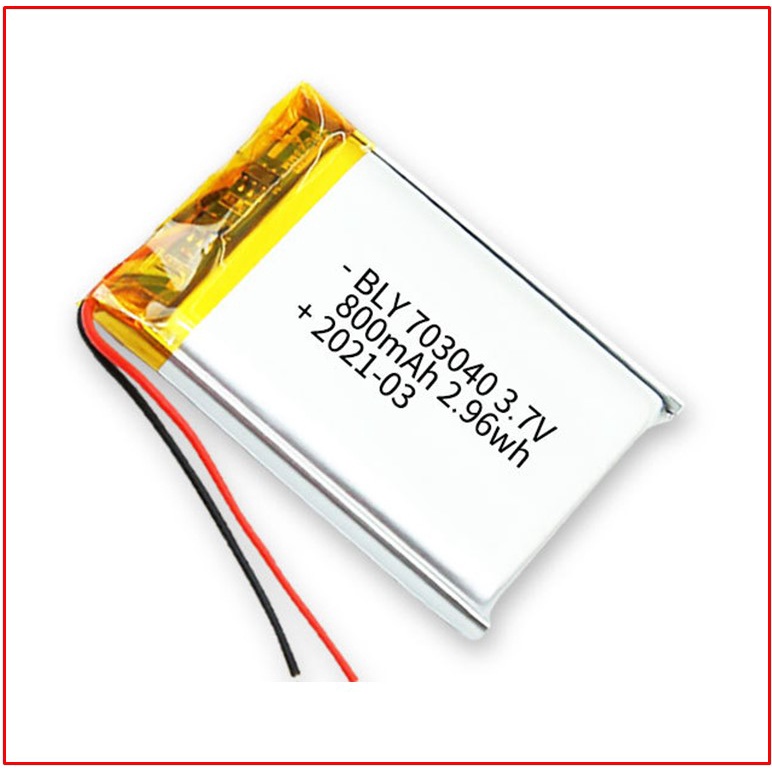 Pin Sạc Lithium 703040 3.7V  Dung lượng 800 mAh