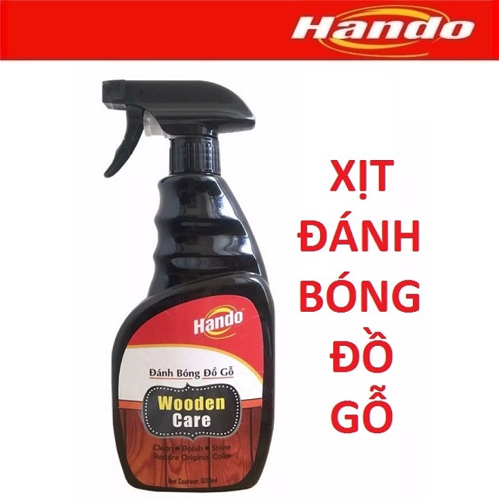 Chai xịt vệ sinh bảo dưỡng đánh bóng đồ gỗ, nội thất gỗ Hando 600ml