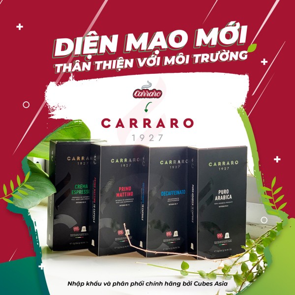 CÀ PHÊ VIÊN NÉN CARRARO DECAFFEINATO