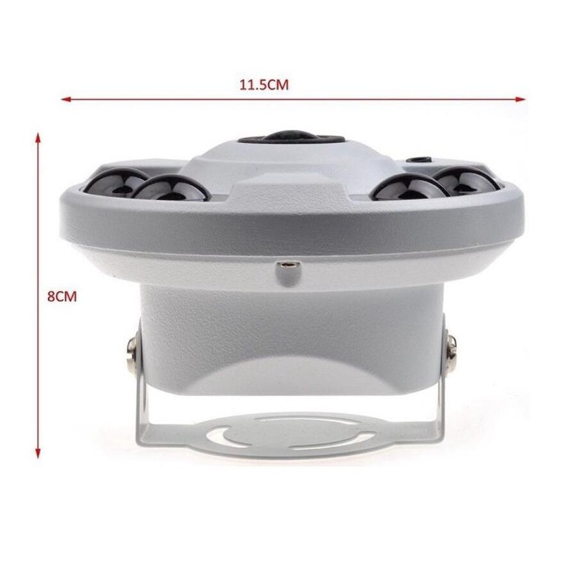 Panoramic Fisheye Wide-Angle Ahd Coaxial Camera Night Vision 360-Degree Infrared Surveillance Anti-Theft Hd 720P Camera