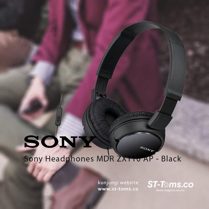 Tai Nghe Sony Mdr Zx110Ap / Mdrzx110Ap / Zx110 Ap Chất Lượng Cao Đen