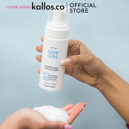 [TEM CHÍNH HÃNG] Sữa Rửa Mặt Dạng Bọt Etude House Soon Jung 5.5 Foam Cleanser, pH 6.5 Whip Cleanser | BigBuy360 - bigbuy360.vn