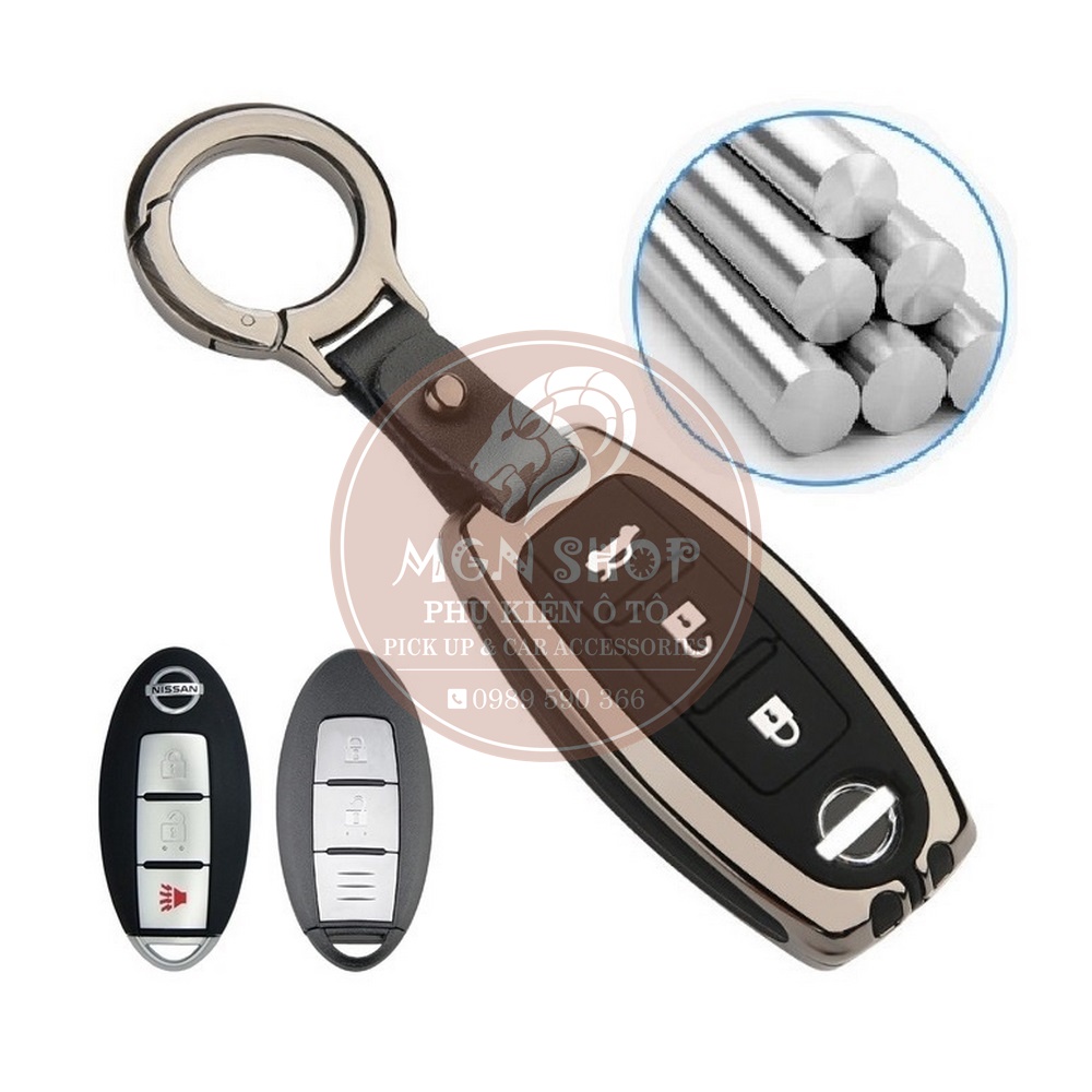 [Ốp chìa khóa] [Nissan Almera] [Nissan Navara] [Nissan X-Trail] [Nissan Terra] hợp kim