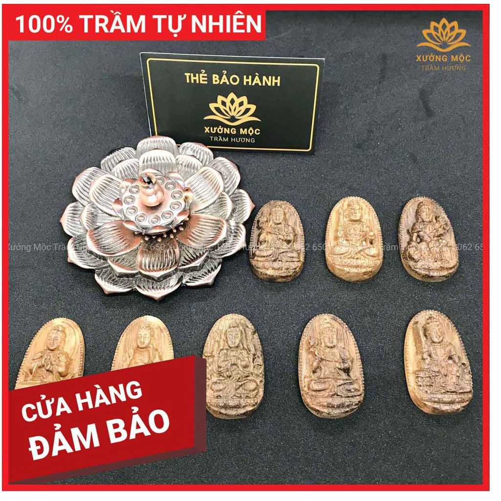 Mặt Phật Bản Mệnh (Đeo Cổ) - Trầm Hương Tự Nhiên LÀO