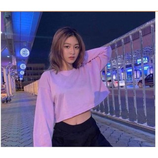 Áo Croptop Trơn Dài Tay Nhiều Màu