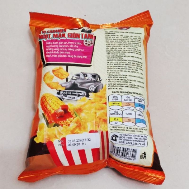 Bánh Snack Bắp Chip CARAMEL ORION® mới 35g