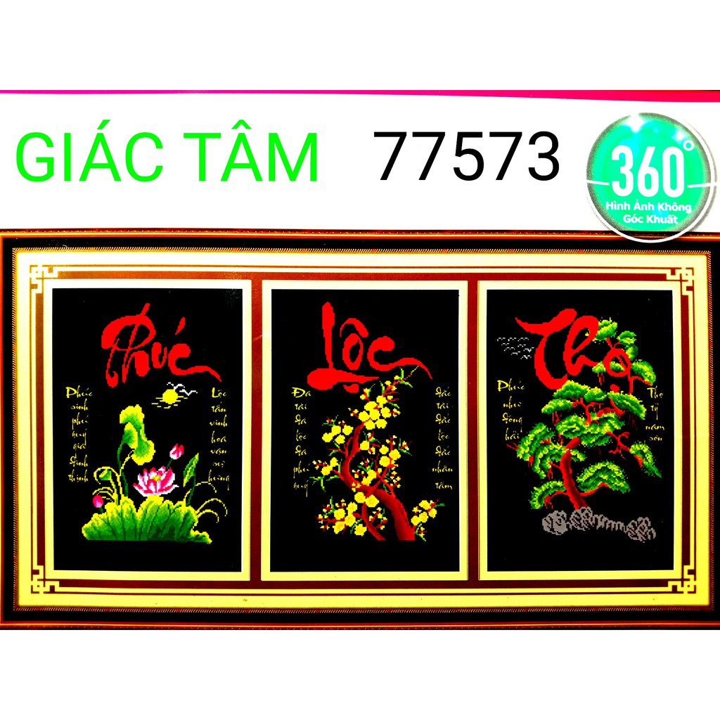 Tranh đá PHÚC LỘC THỌ - 135x65cm - 77573 - BÔNG HOA SEN HOA MAI CÂY TÙNG CHIM PHƯỚC NHÂN TÂM CHỮ- tranh đá chưa làm