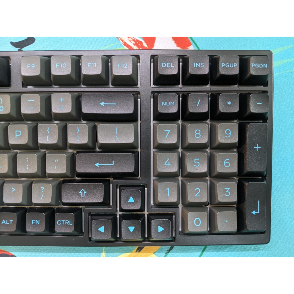 Bàn phím cơ AKKO 3098B Multi-modes Black & Cyan_Bluetooth 5.0/Wireless 2.4Ghz/Hotswap/Foam tiêu âm/AKKO CS Jelly switch