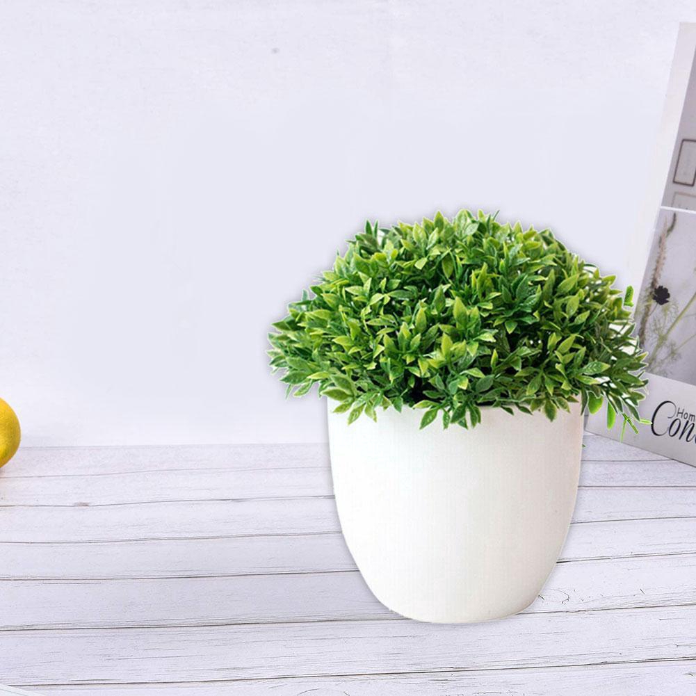 Chậu cây giả nhỏ hình tròn trang trí cho nhà/văn phòng Y6E9