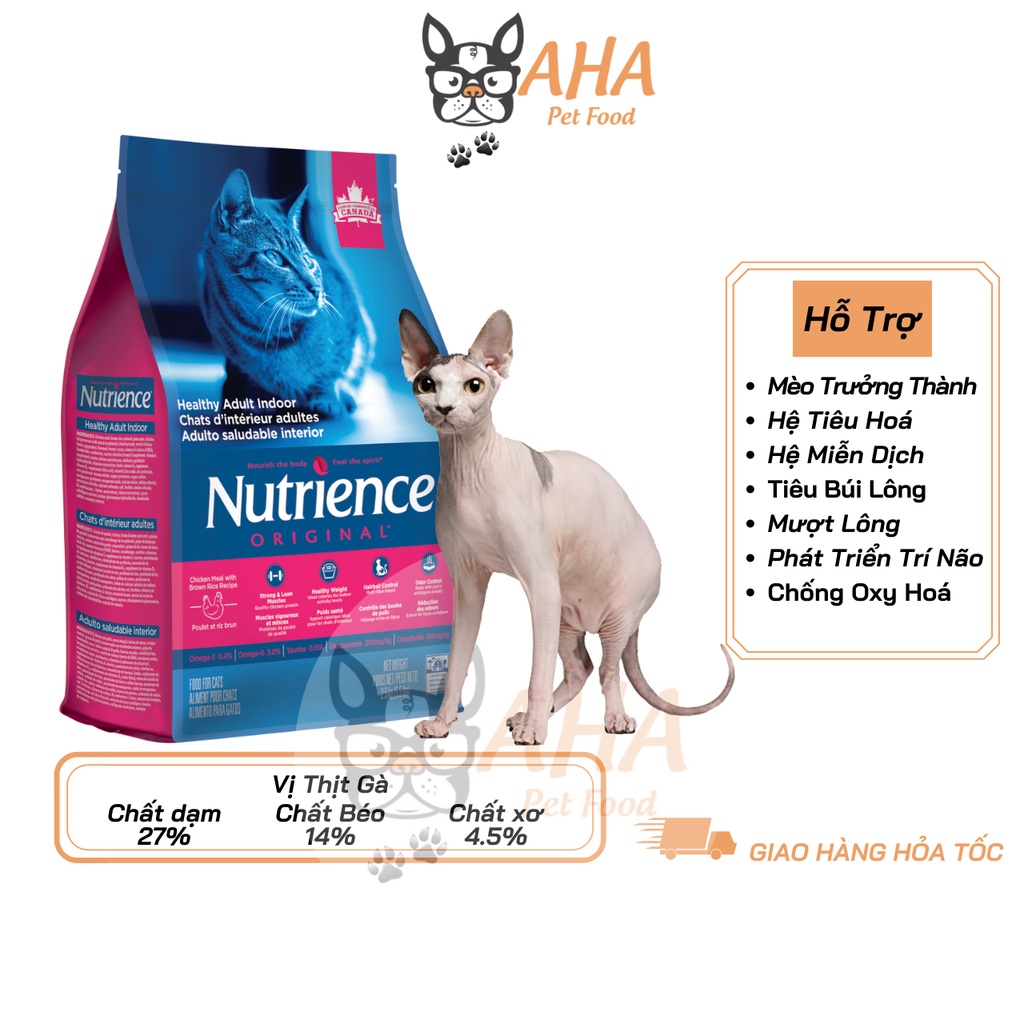 Thức Ăn Cho Mèo Không Lông Sphynx Nutrience Infusion Bao 500g - Đồ Ăn Cho Mèo, Vị Thịt Gà, Rau Củ, Trái Cây