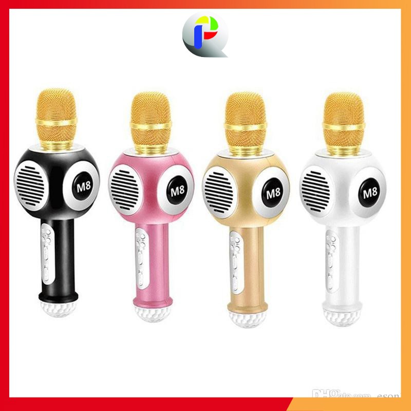 Mic hát karaoke không dây Bluetooth cực to, cực ấm M8