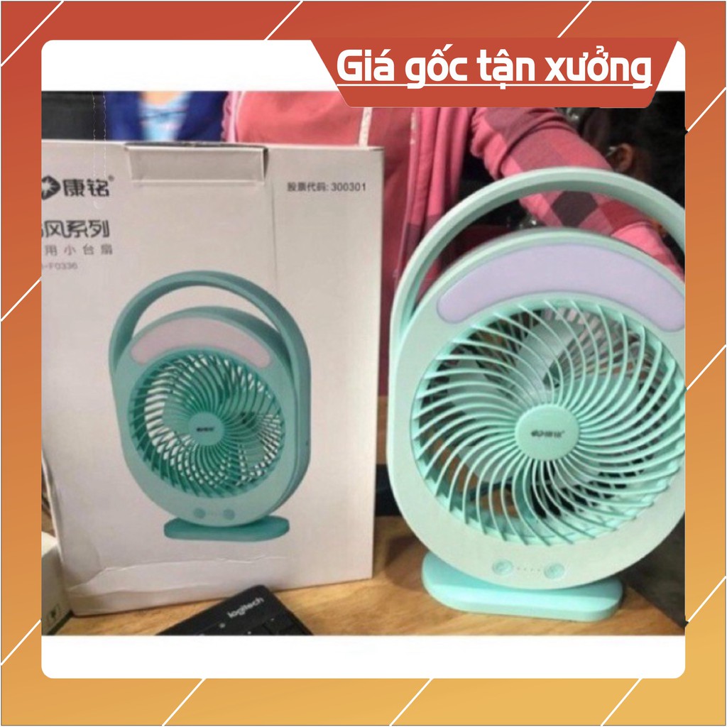 [FreeShip - deal sock] [FreeShip - CHỈ HÔM NAY] QUẠT SẠC TÍCH ĐIỆN CÓ ĐÈN LED KM-F0336 MÀU XANH LỤC BẢO  [FreeShip – HÀN | BigBuy360 - bigbuy360.vn