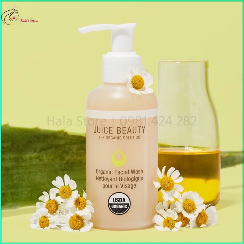 Sữa rửa mặt hữu cơ Juice Beauty ORGANIC FACE WASH & CLEANSER 4 fl oz / 120 mL