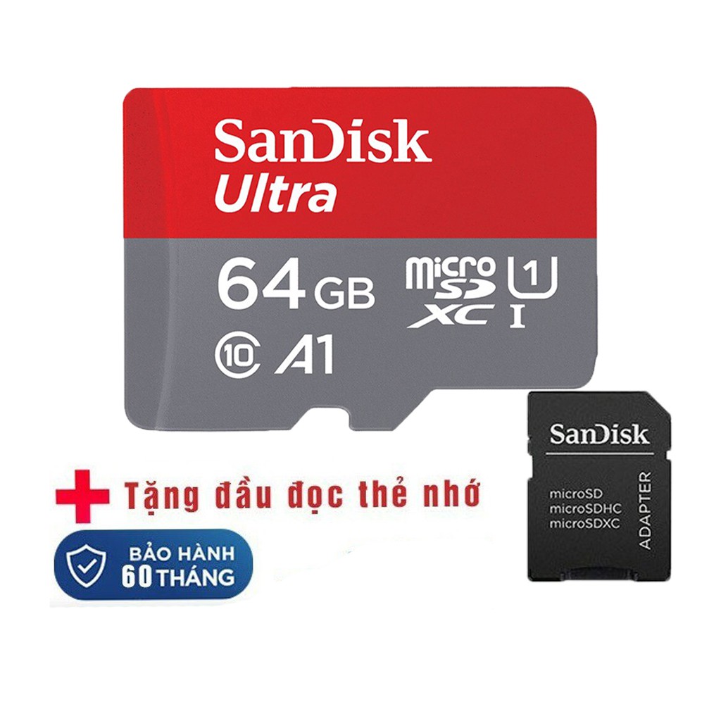 Thẻ nhớ sandisk 64GB /32Gb/16GB/8GB dùng điện thoại, máy ảnh - Thẻ nhớ tốc độ cao Class 10 Ultra 667x 100MB/s -BH 5 năm