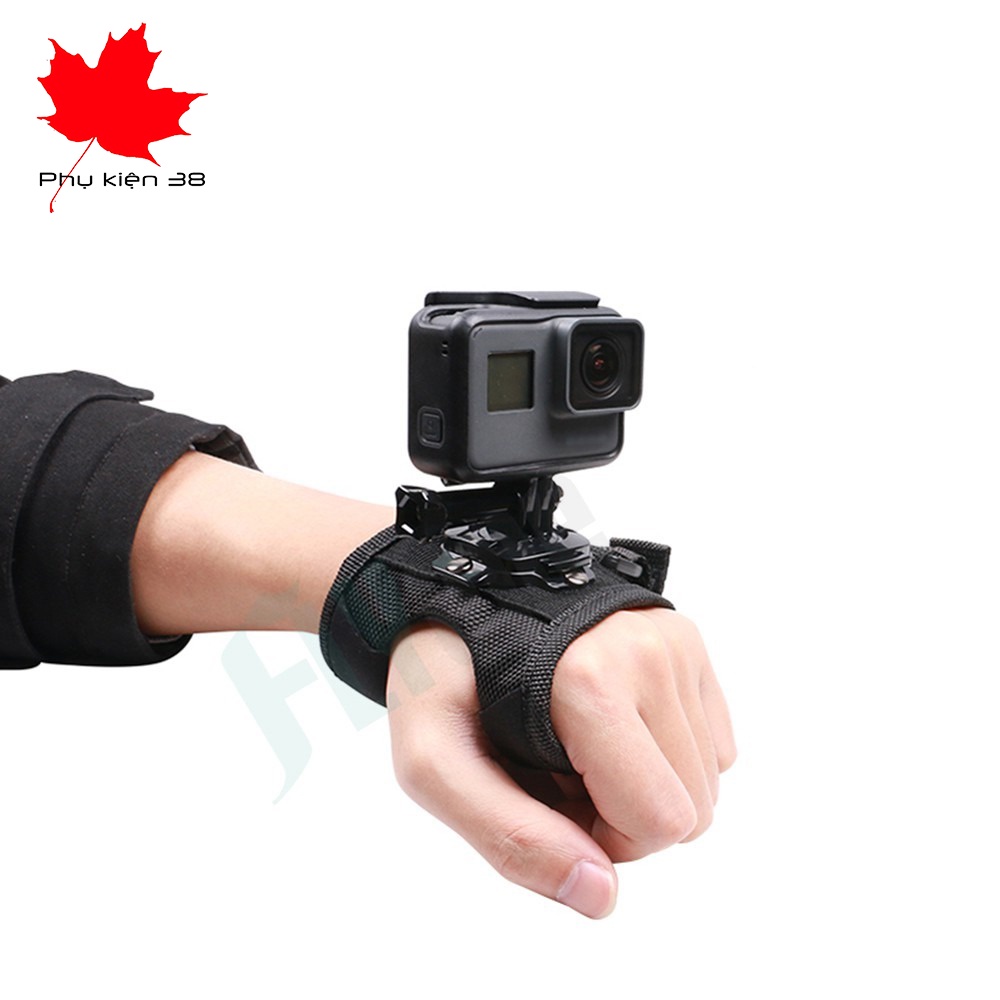 Dây đai đeo mu bàn tay xoay 360 độ cho camera hành động GoPro - Sjcam